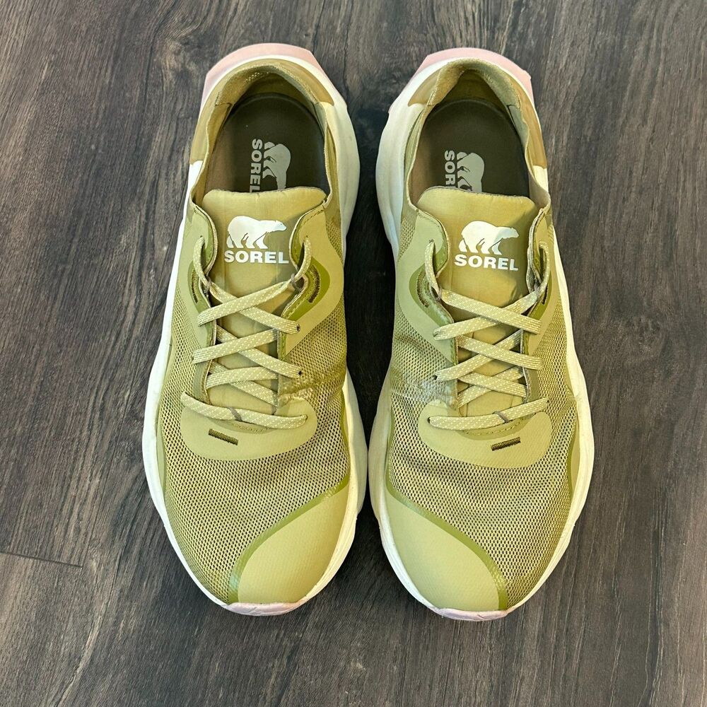 Sorel Kinetic RNEGD Float Sneakers Olive Green Lace Up Lifestyle Shoes Size 9.5 - Picture 2 of 9